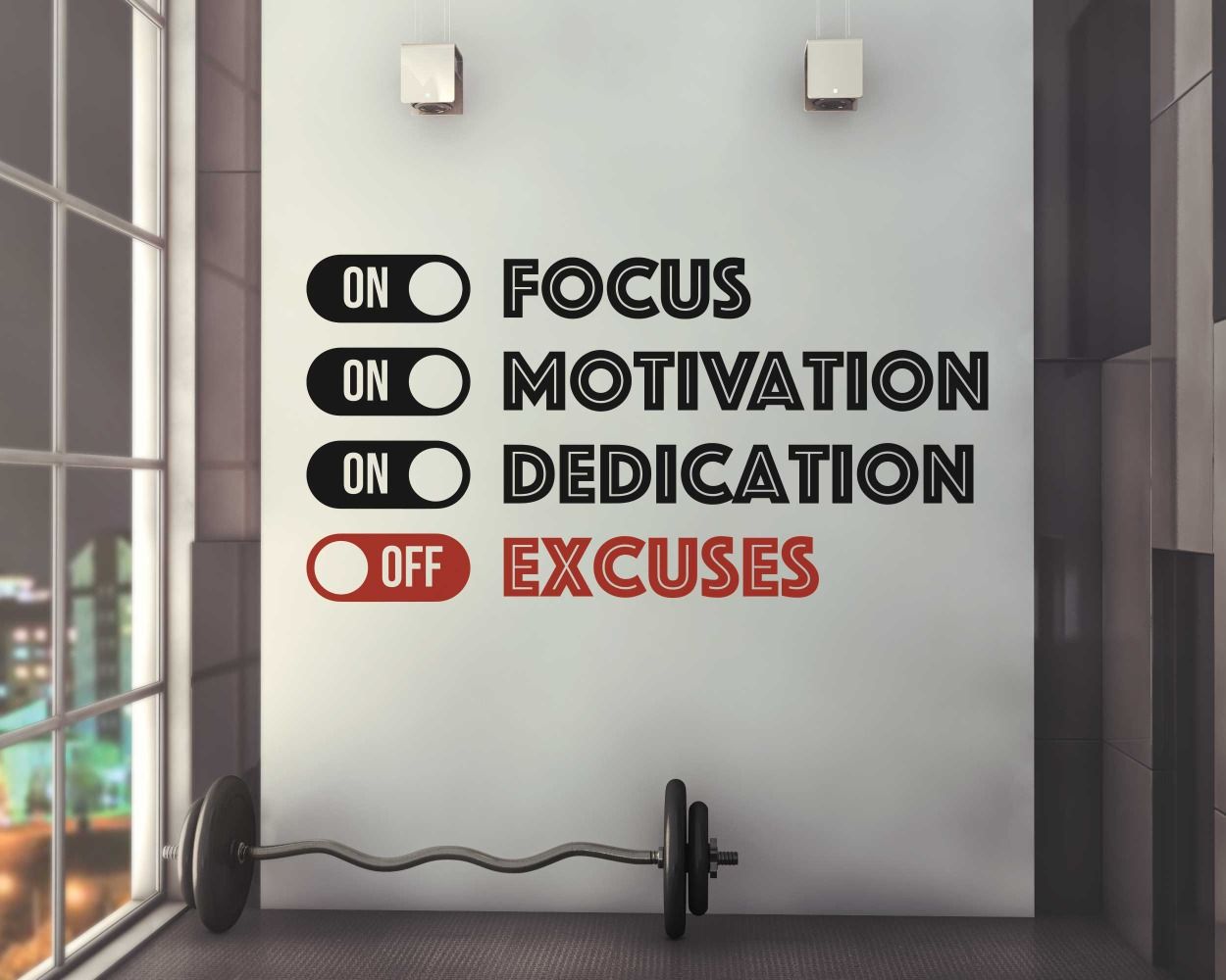 Motivational Fitness Quotes Wall Stickers for Gym Decor