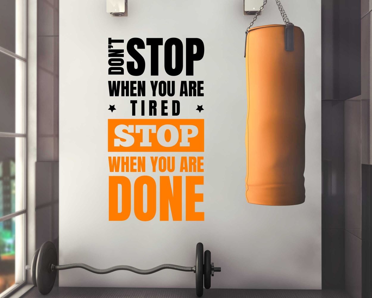 gym quotes wall stickers
