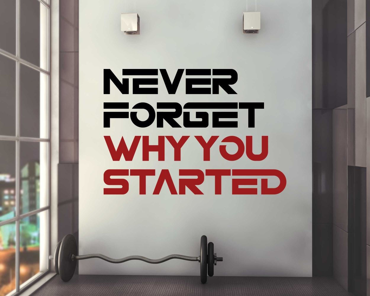 Gym wall quotes stickers