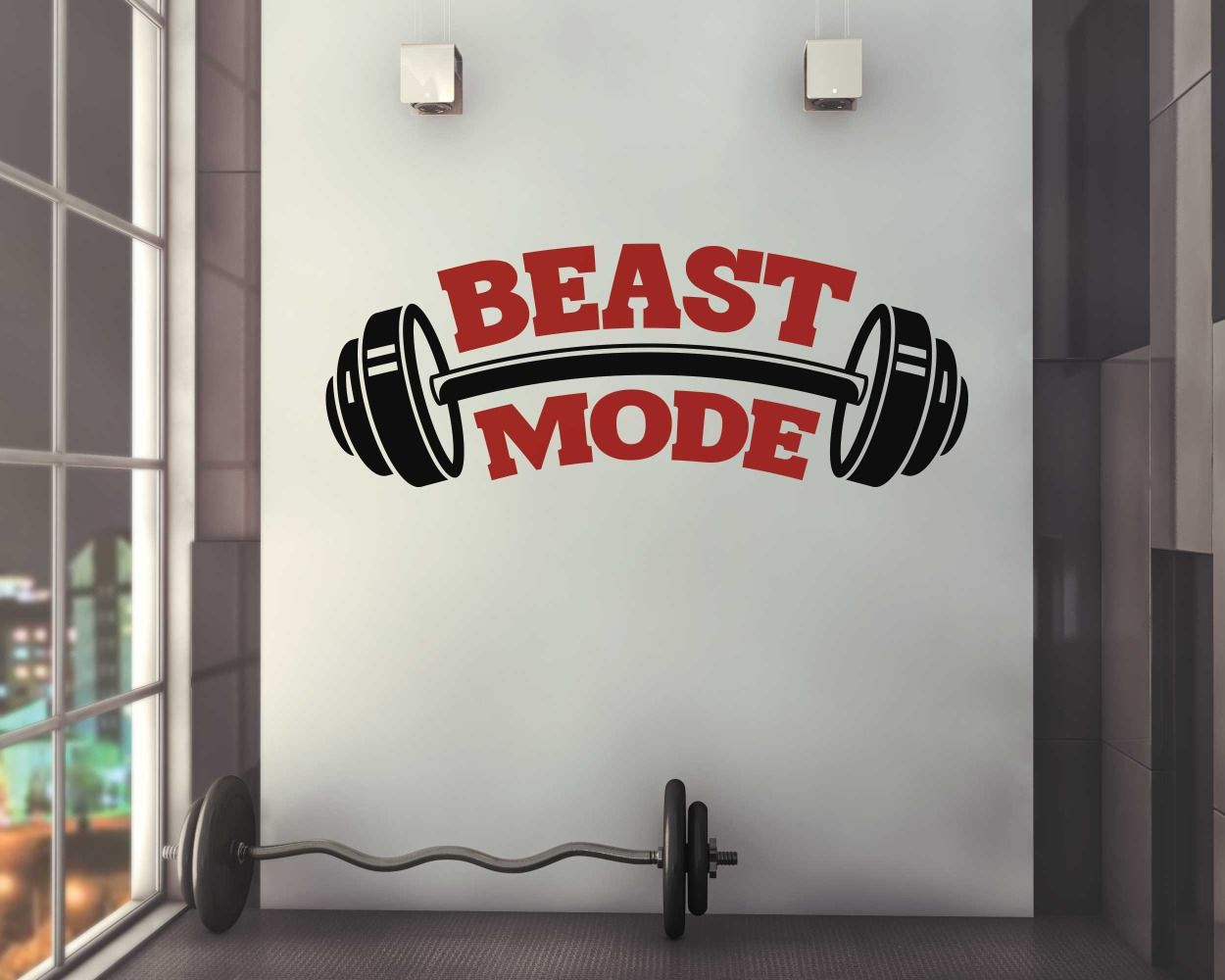 Beast Mode Wall Quotes Decals for Gym Wall Decor