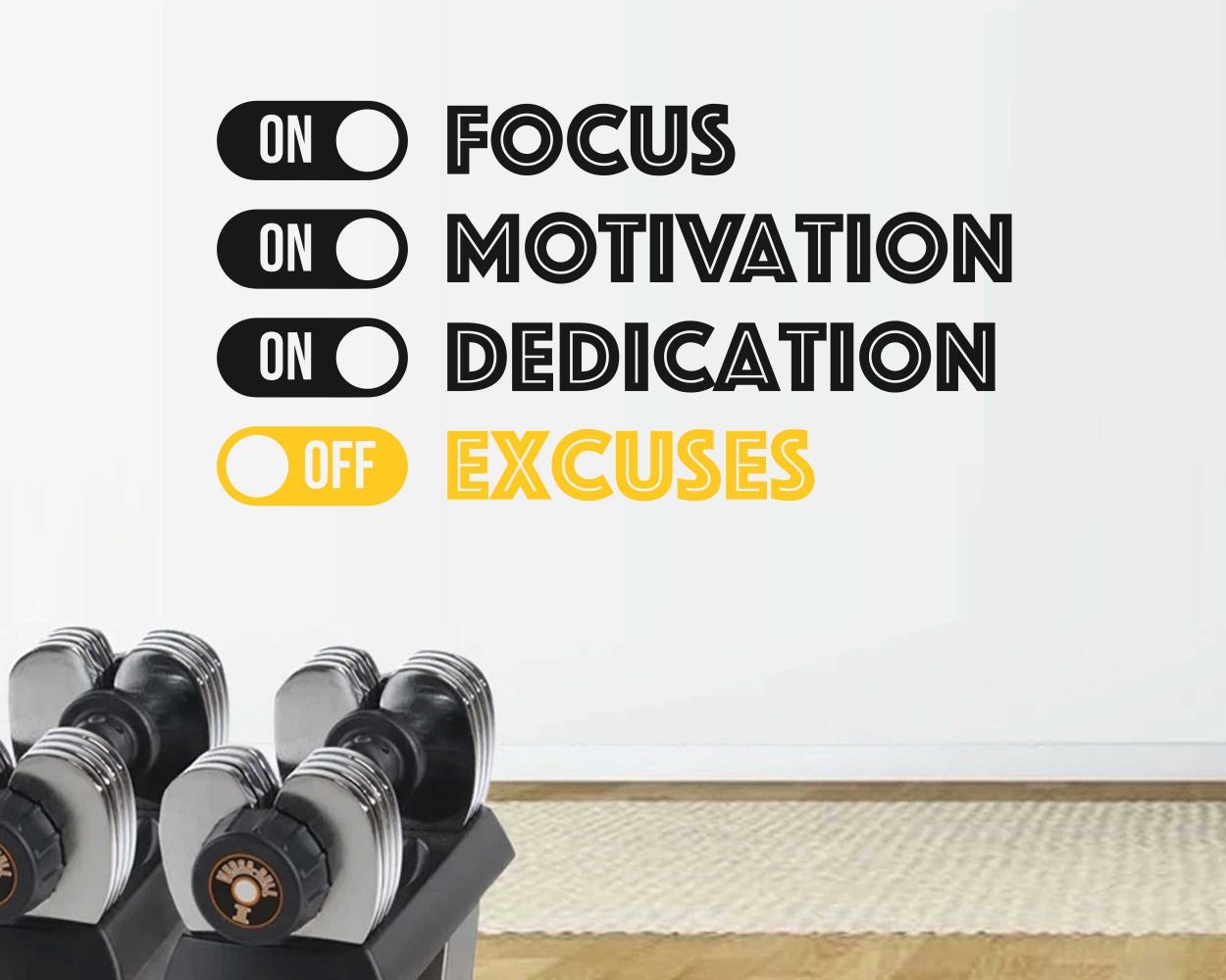 Wall Quotes Stickers for Gym Decor