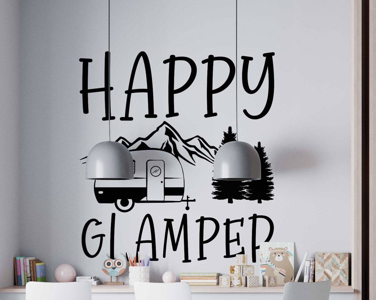 Happy Glamper Motivational Wall Stickers