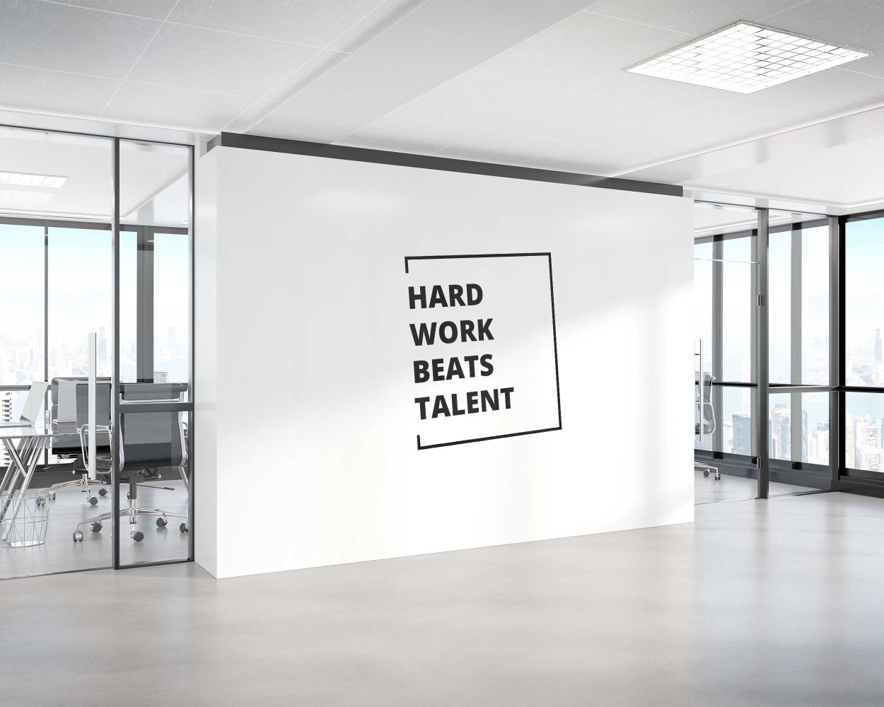 Hard Work Beats Talent Inspiring Quotes Wall Stickers for motivation
