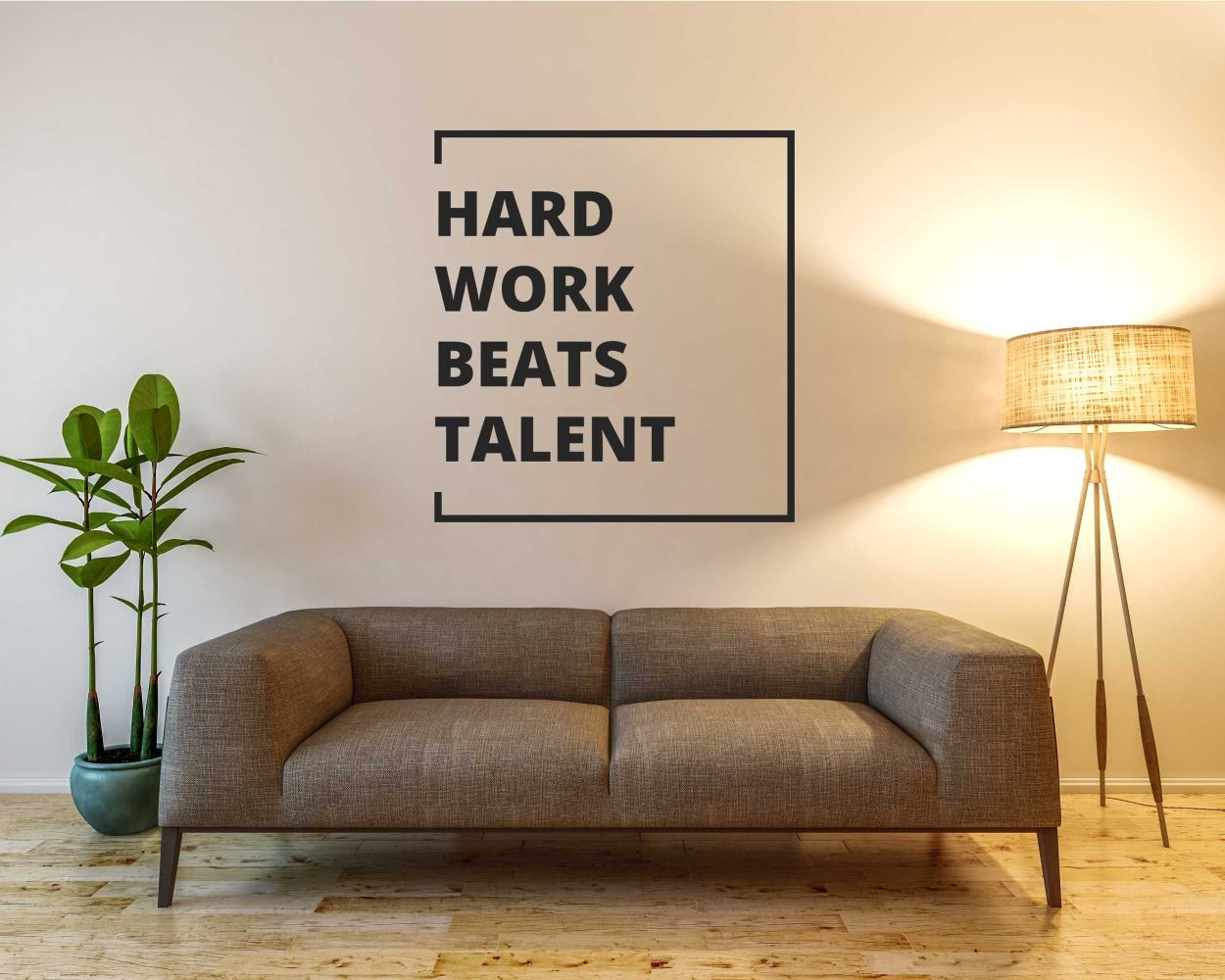 Hard Work Beats Talent Inspiring Quotes Wall Decals for motivation