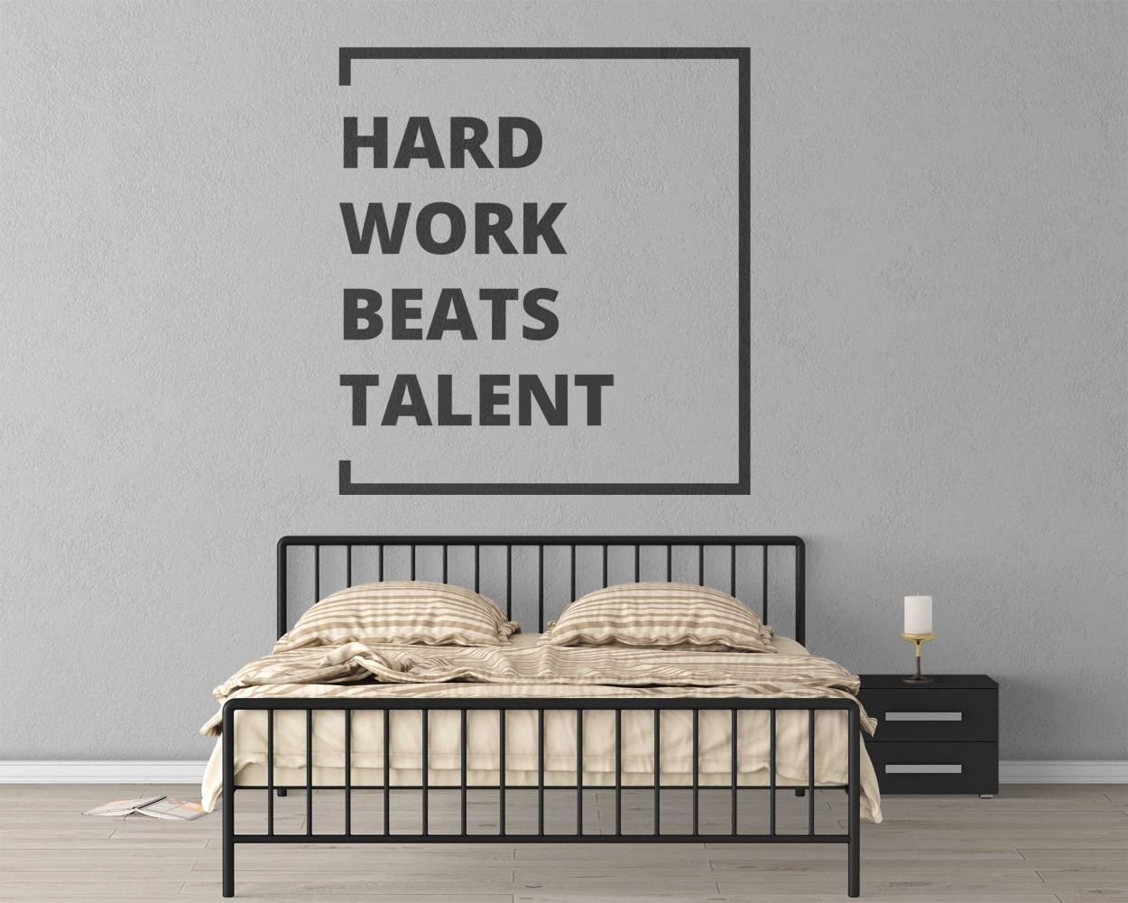 Hard Work Beats Talent Inspiring Quotes Wall Decals
