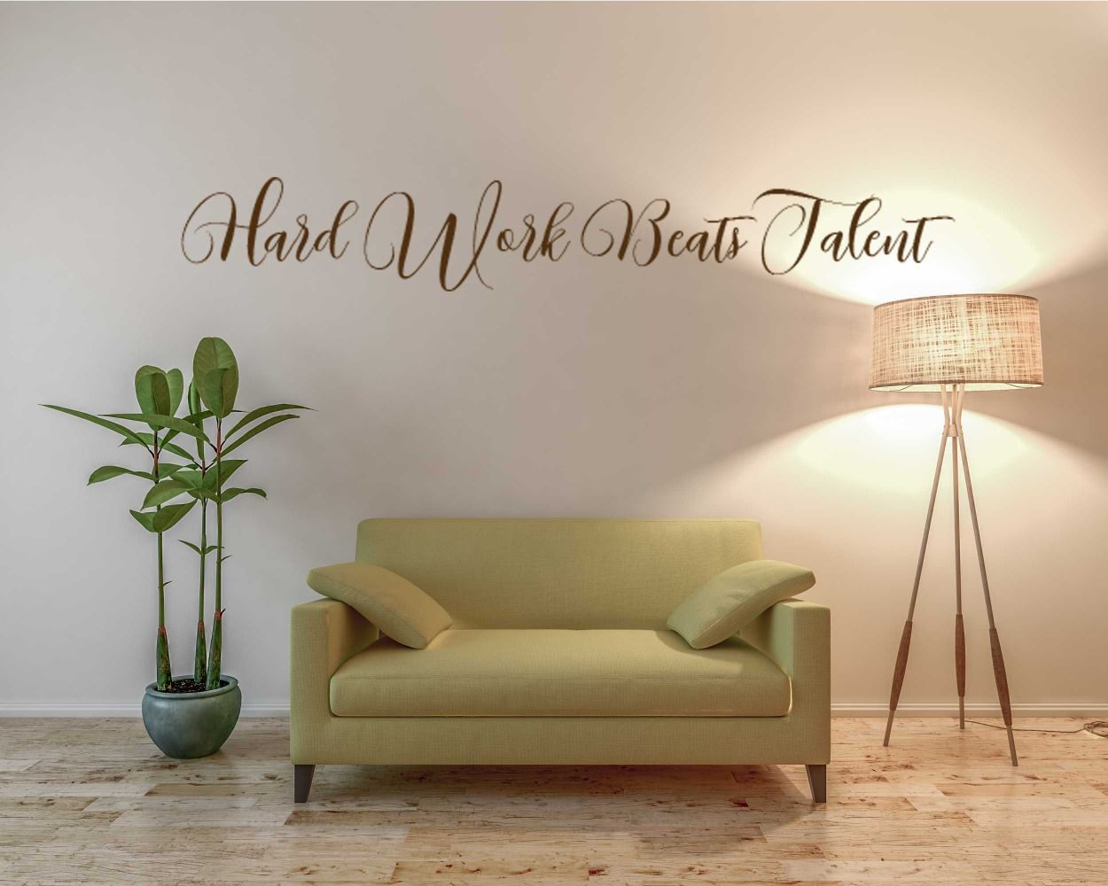 Hard Work Beats Talent Wall Decals