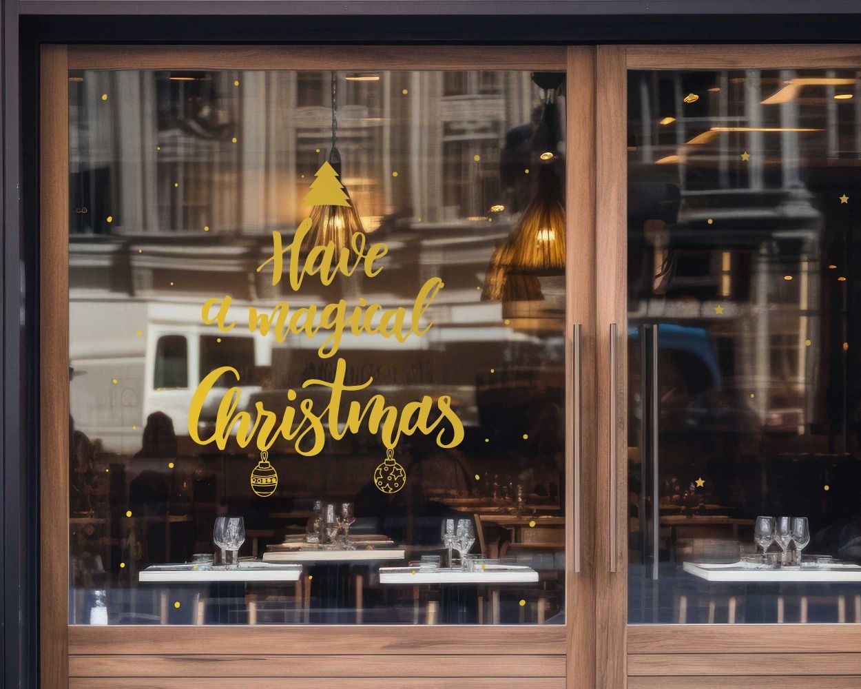 Have a magical Christmas Stickers For Glass Window Decoration
