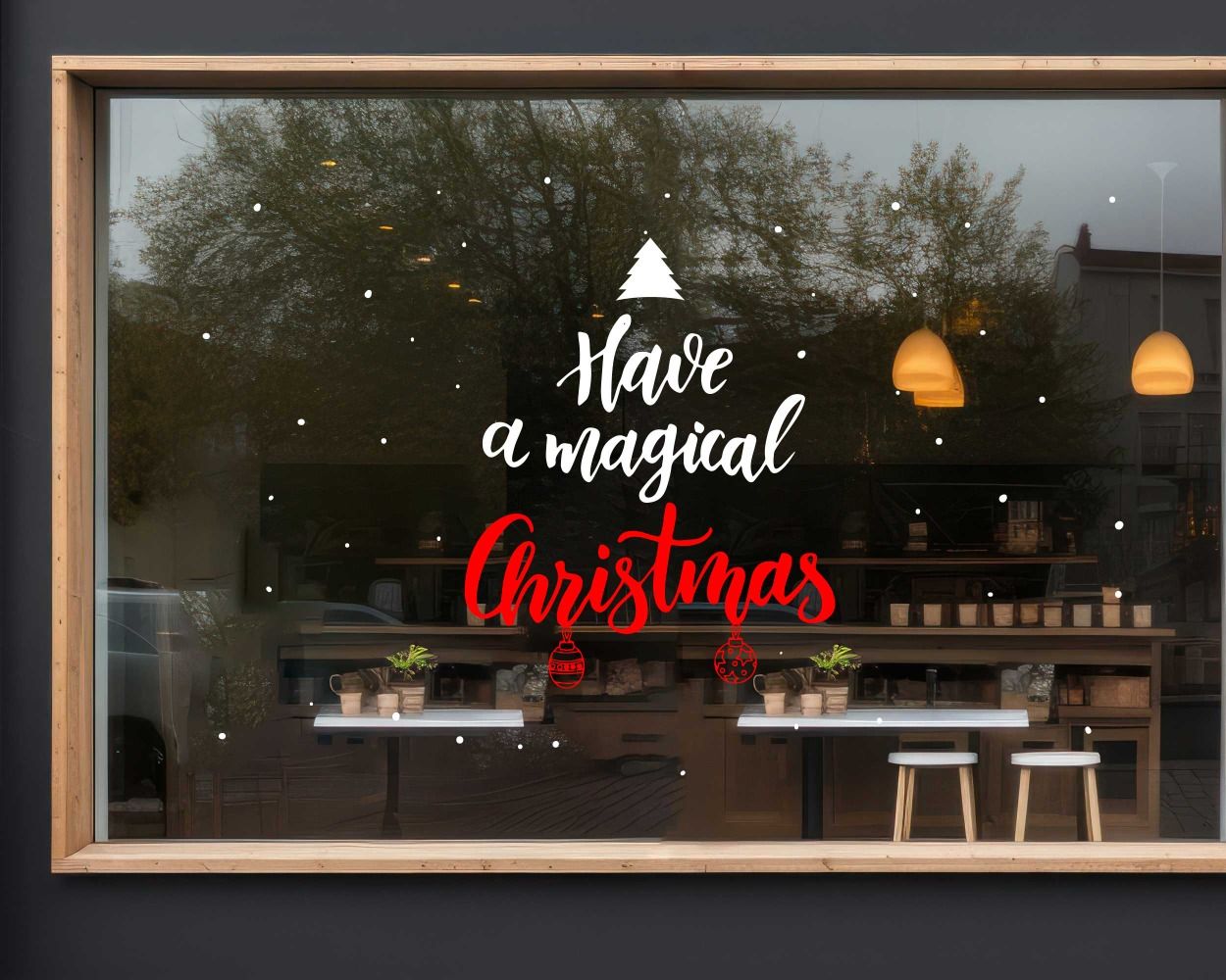 Celebrate Have a magical Christmas Stickers For Glass Window Decoration