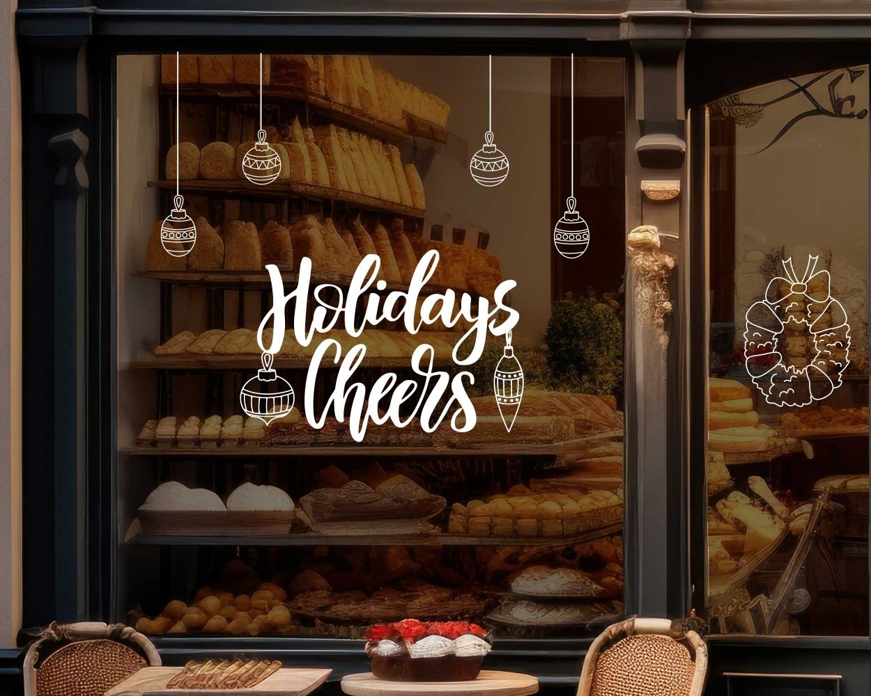 Holidays Cheers Decals For Christmas Celebrate Window Decoration