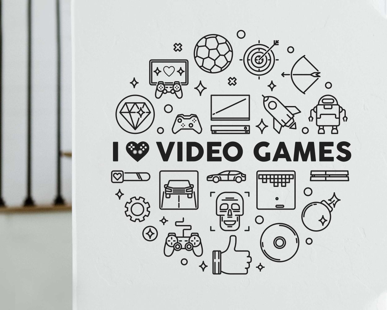 Boys Gaming Room Wall Stickers