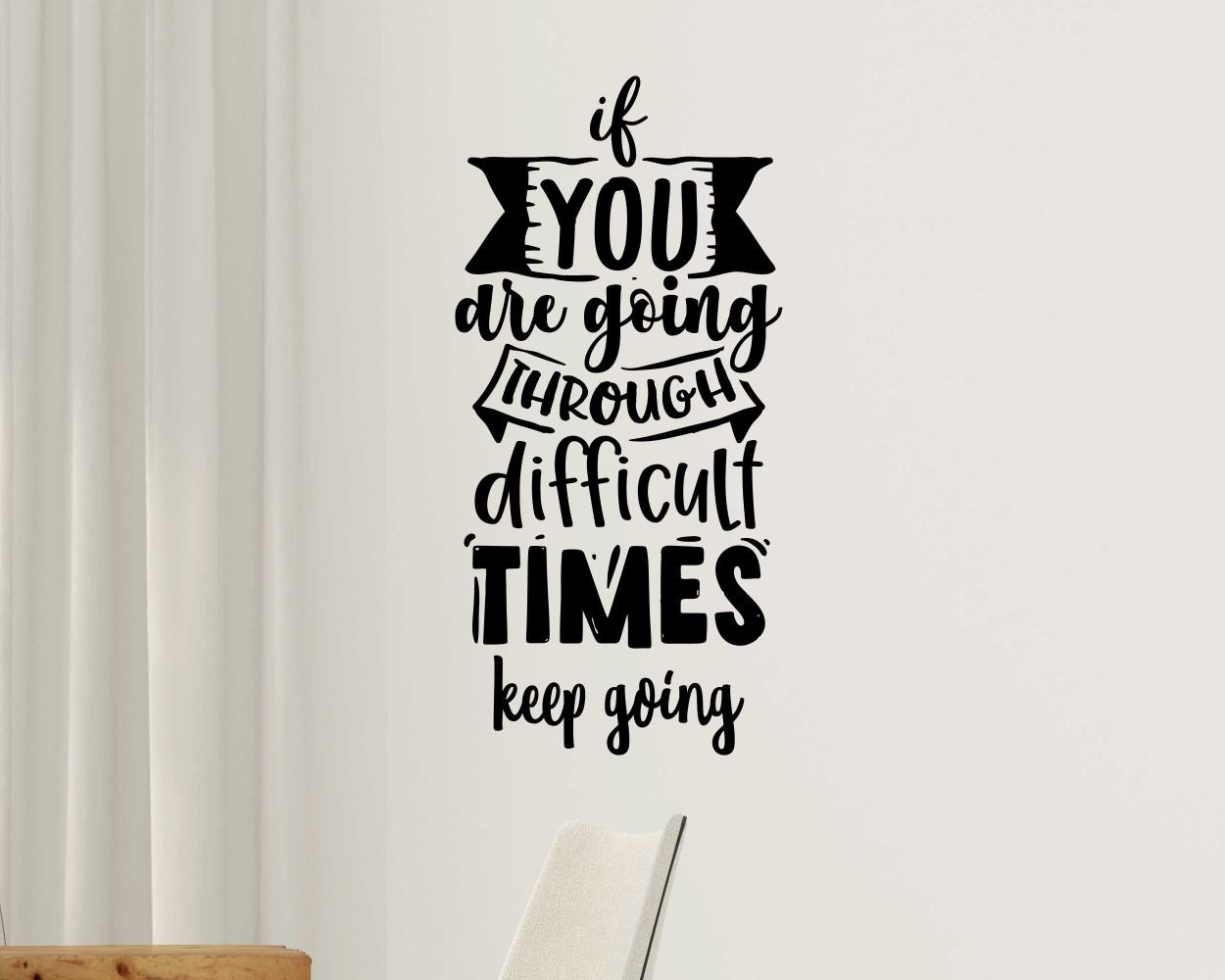 If You Are Going Through Difficult Times Keep Going Motivational Quotes Decals
