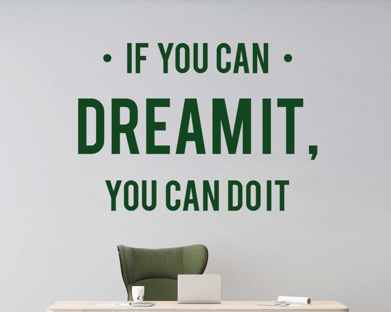 If You Can Dream It You Can Do It Motivational Quotes Wall Stickers