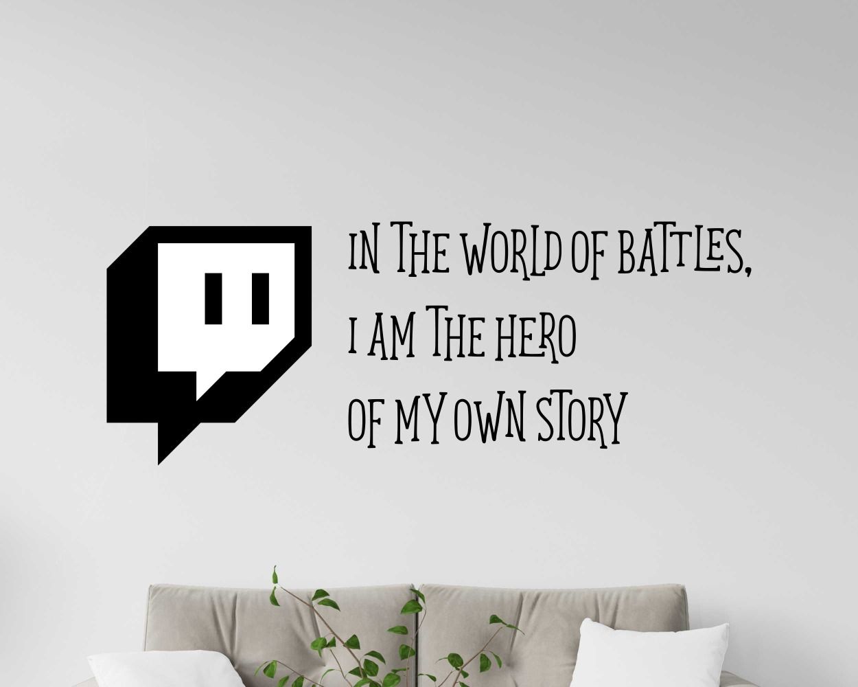 In The World Of Battles Gaming Wall Decal For Gamer Room Decoration 