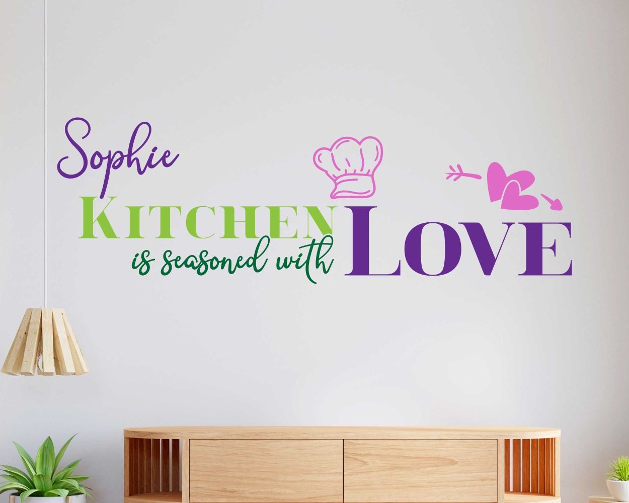 Kitchen Is Seasoned With Love Inspirational Kitchen Quotes Wall Stickers