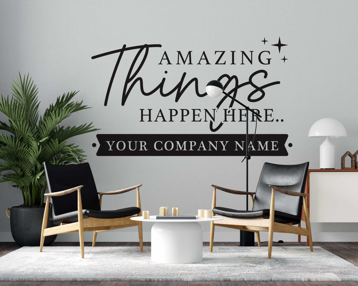 Custom Company Name With Motivational Quotes Wall Stickers for Office Room Decor