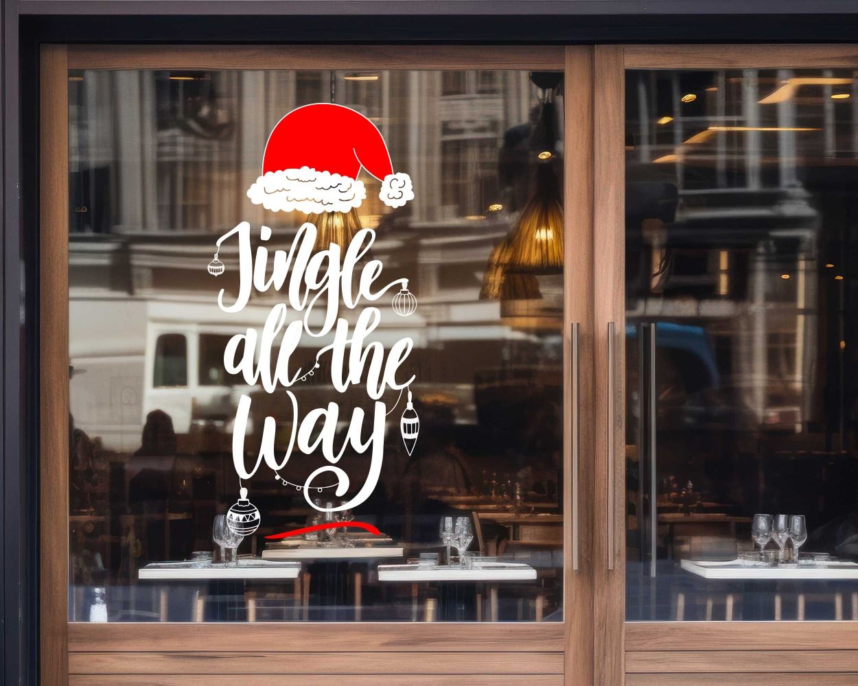 Jingle all the way Stickers for Celebrate Christmas Decor