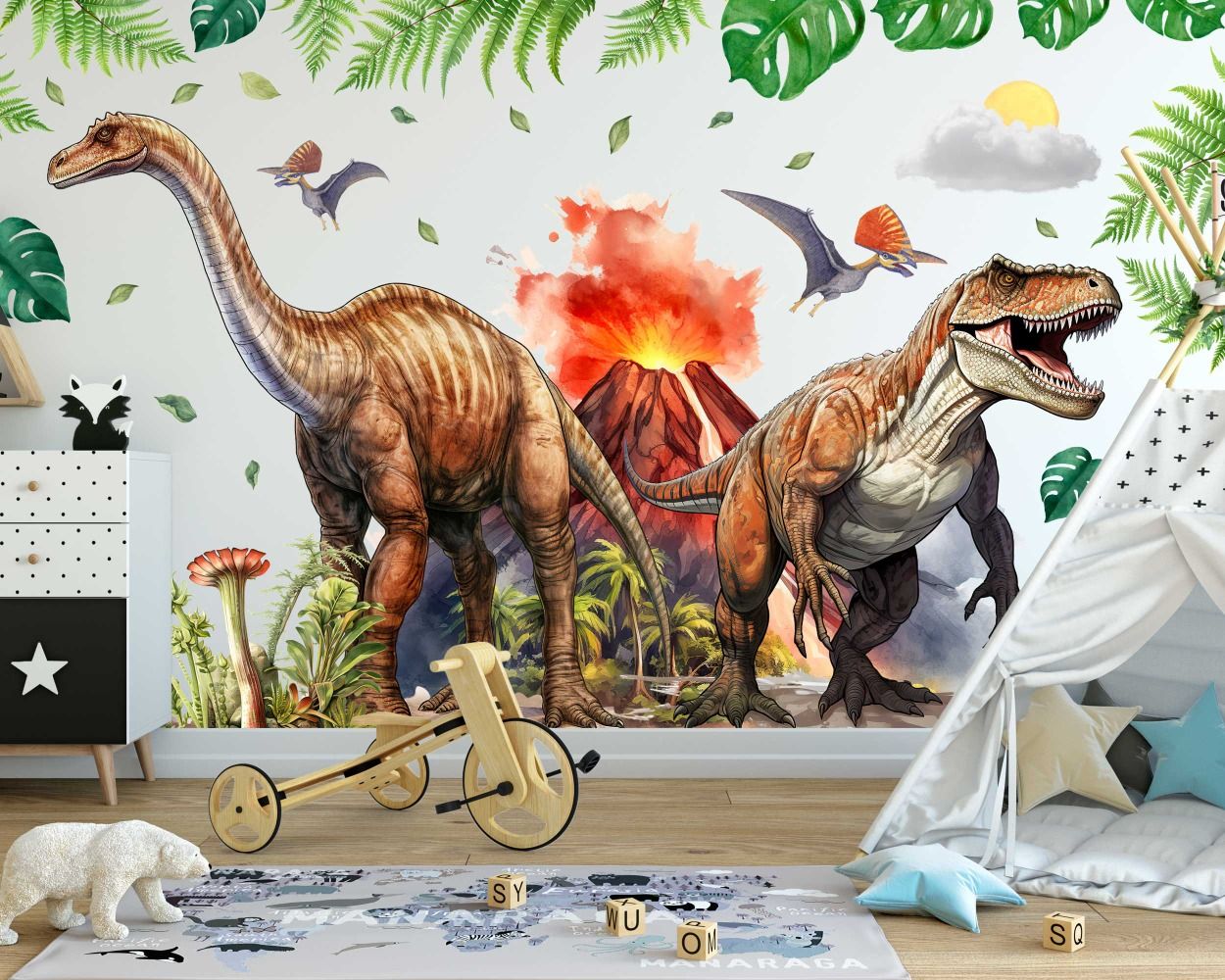 Best Beautiful Jurassic World Dinosaur Wall Stickers