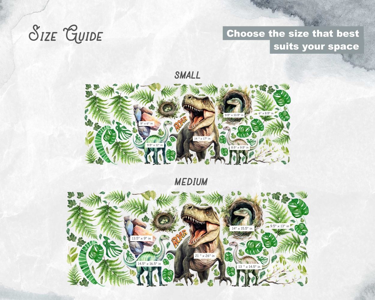 Jurassic World Theme Dinosaur Wall Decals