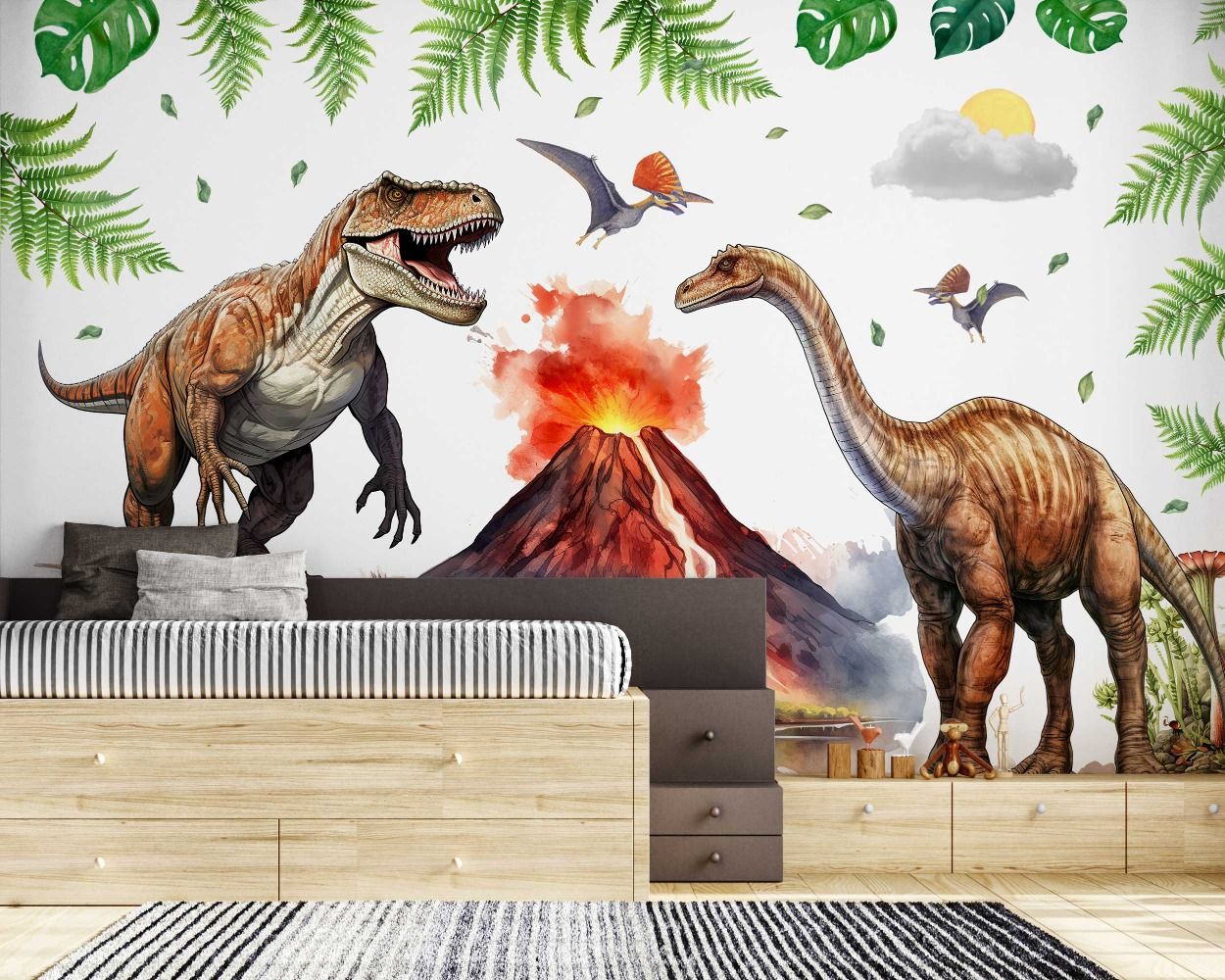 Beautiful Jurassic World Dinosaur Wall Decals
