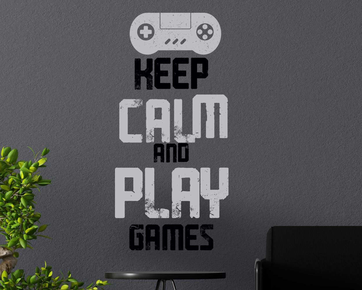 Keep Calm And Play Games Wall Decals For Gamer Room Decorations