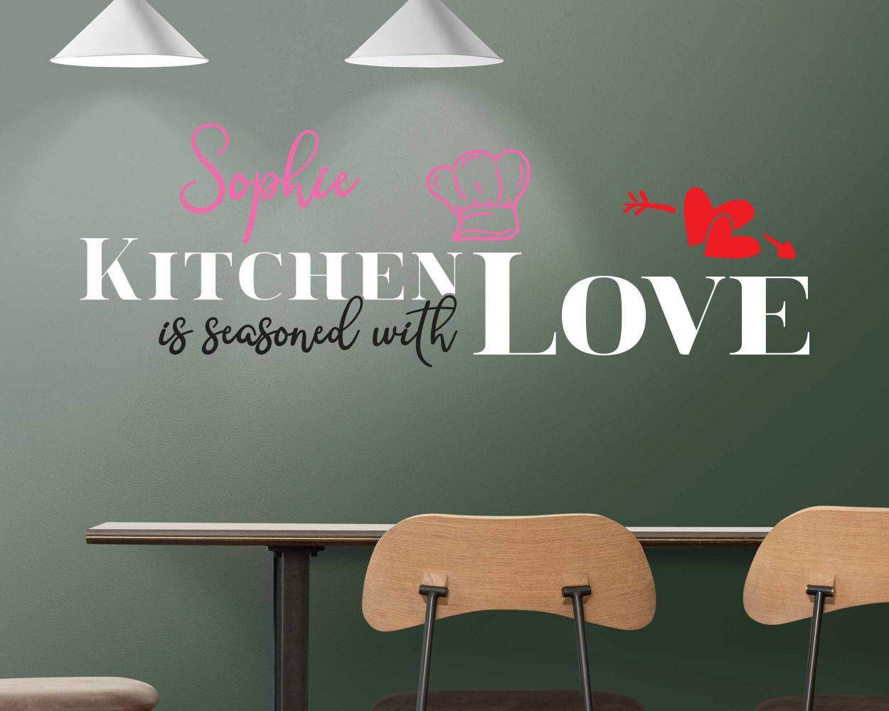 Kitchen Is Seasoned With Love Beautiful Kitchen Quotes Wall Stickers 