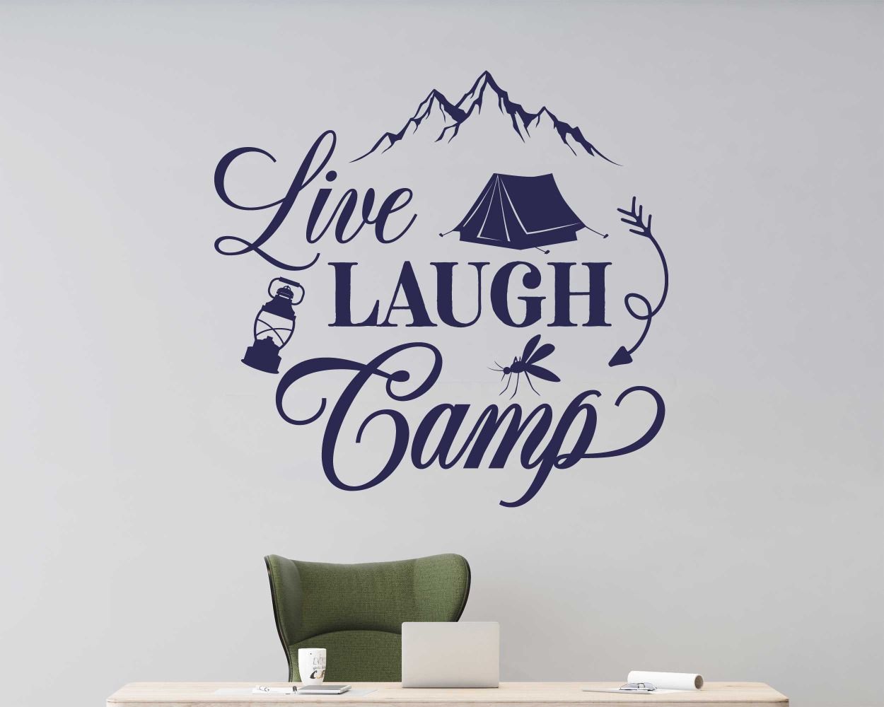 Live Laugh Camp Quotes Wall Decals
