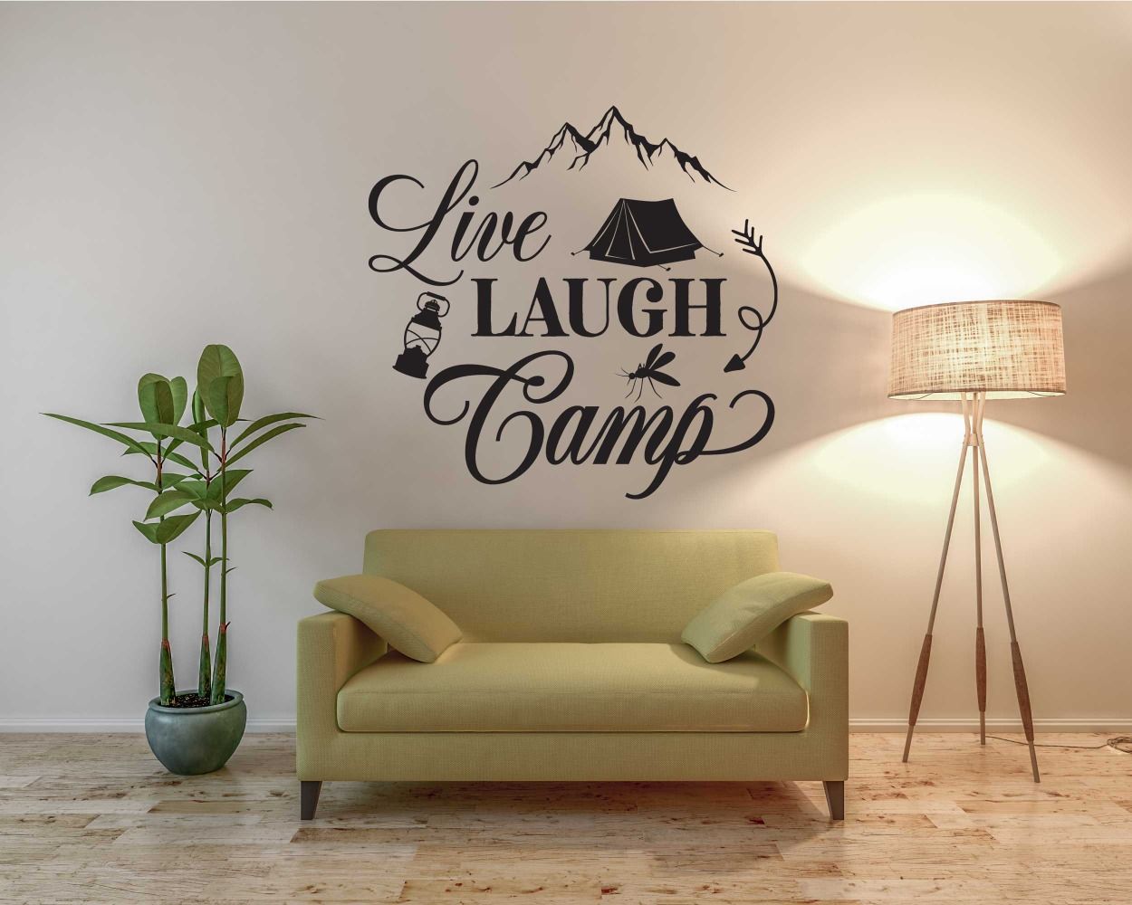Live Laugh Camp Quotes Wall Stickers