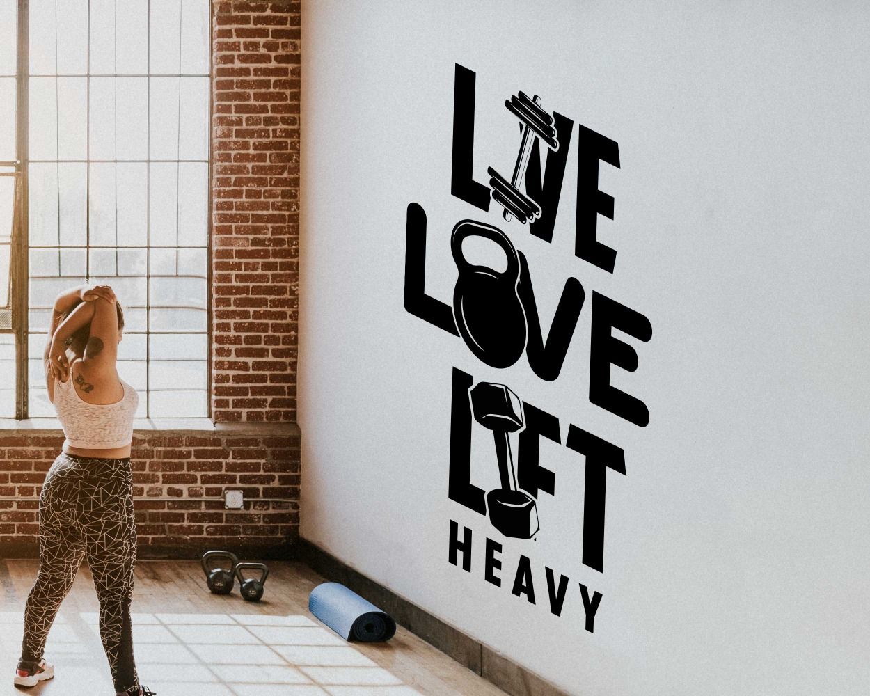 Best Live Life Lift Heavy Gym Quotes Wall Decals