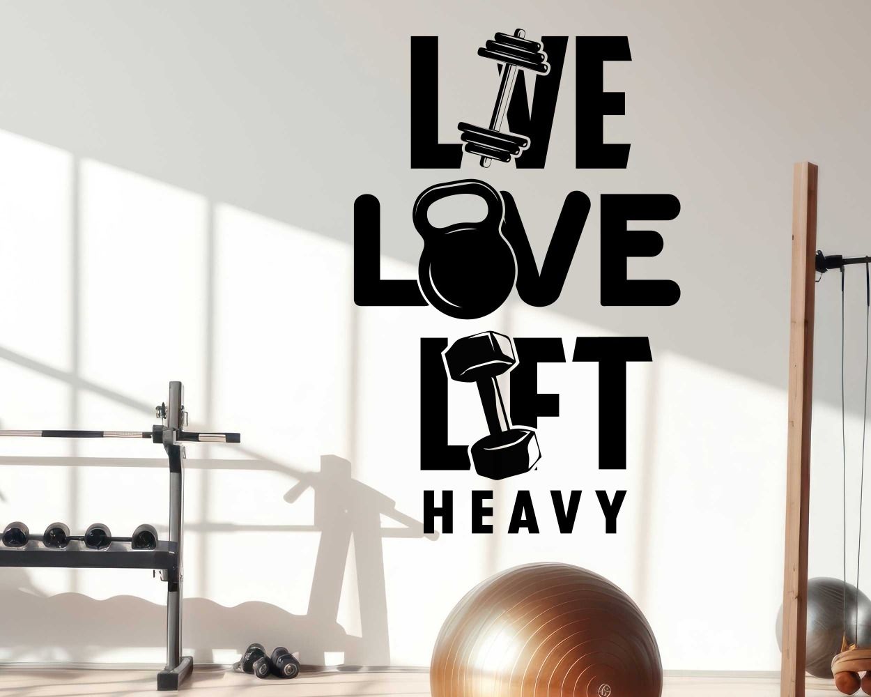 Best Live Life Lift Heavy Gym Quotes Wall Stickers