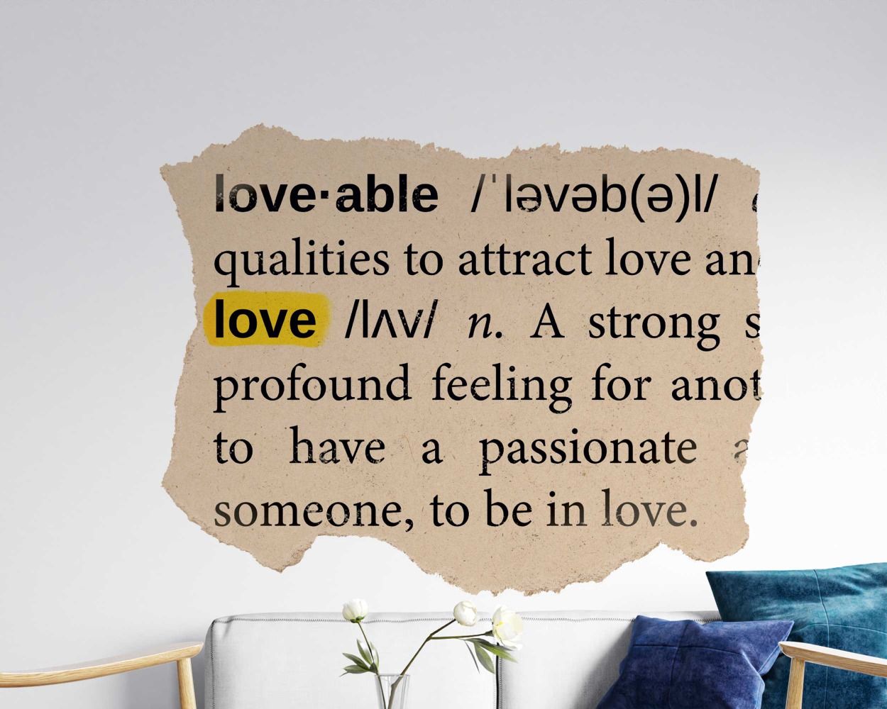 Love Dictionary Png Ephemera Collage Element wall Decal