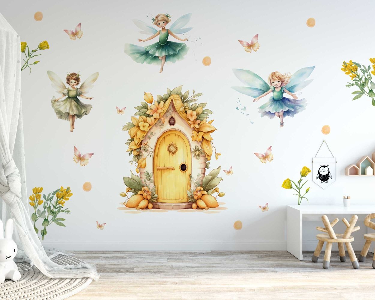 Magical Cute Fairy Wall Stickers for Girls Room Decor