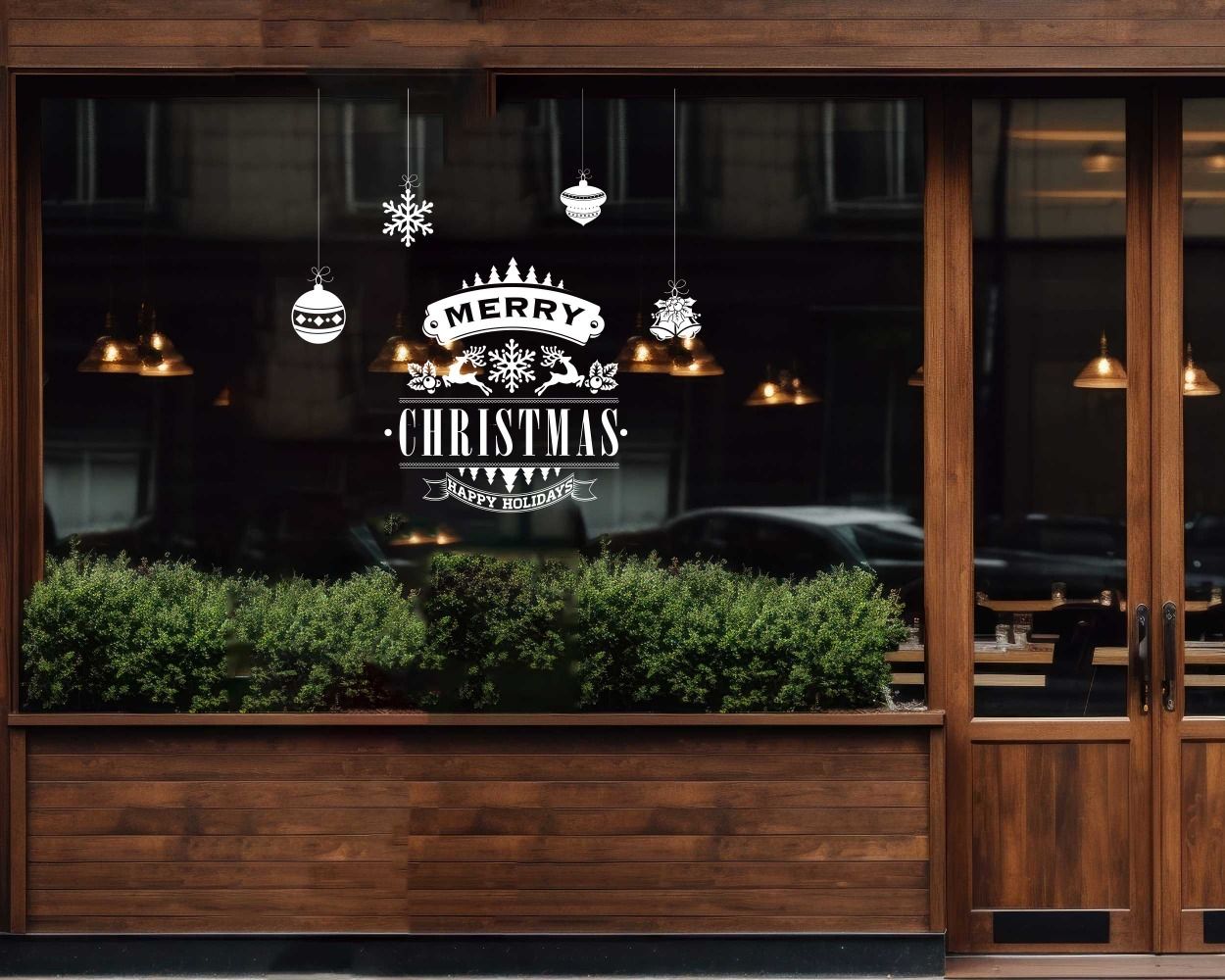 Merry Christmas Glass Vinyl Decals For Window Decoration