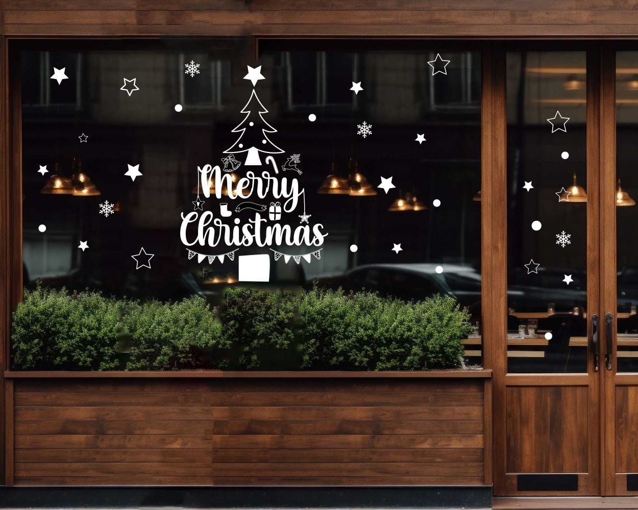 Merry Christmas Stickers For Window Glass Decor
