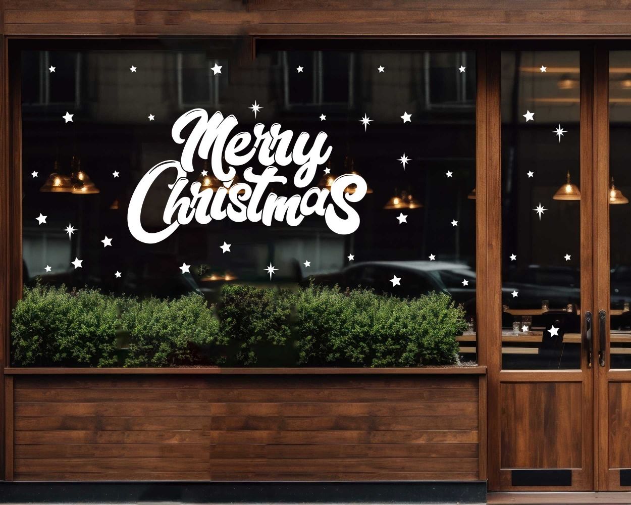 Merry Christmas Vinyl Glass Window Decals