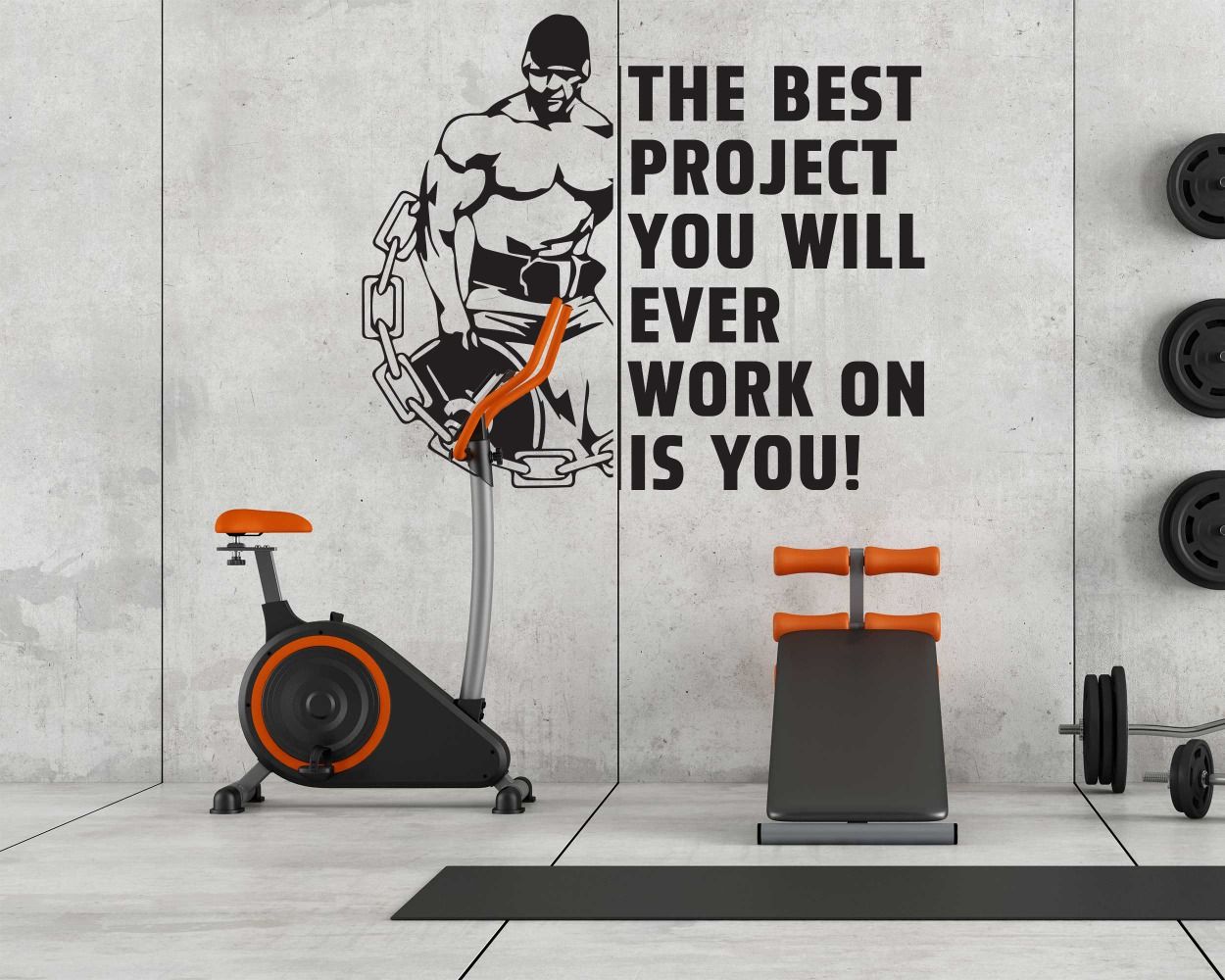Motivational Gym Quotes Wall Decals for Gym Wall Decor