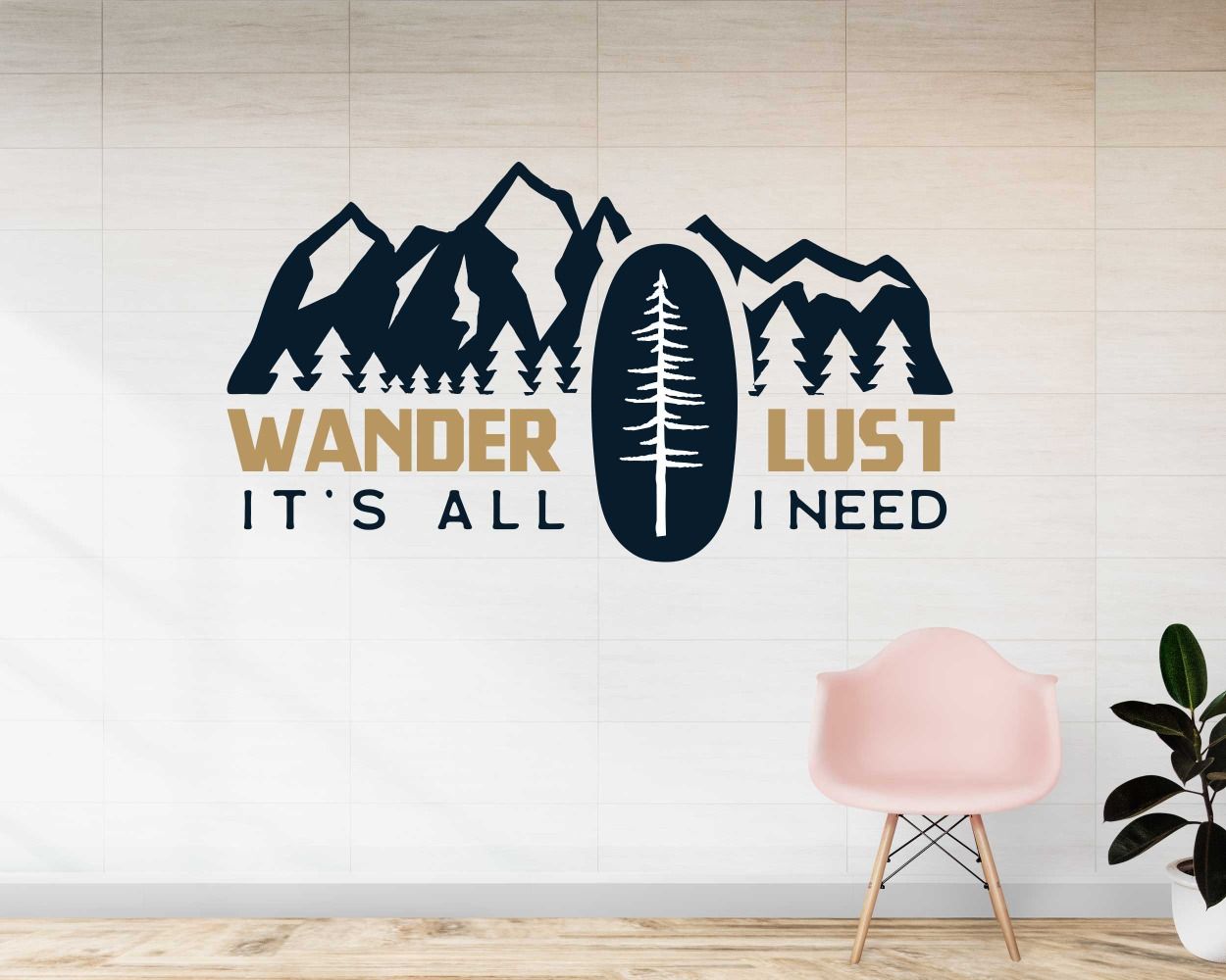 Wanderlust Its All I Need Motivational Quotes Vinyl Wall Stickers