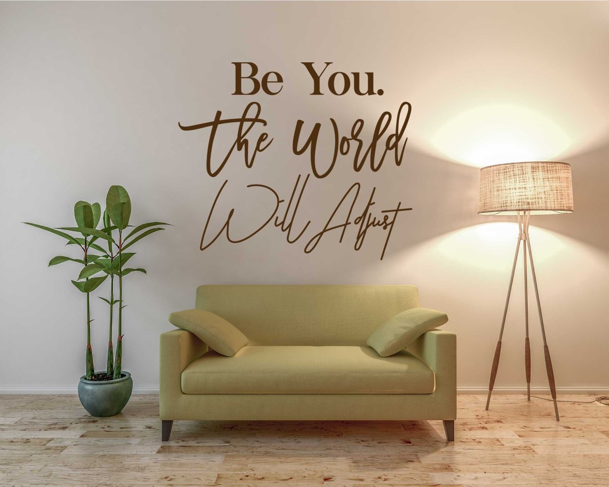 Be You The World Will Adjust Motivational Quotes Wall Stickers For Room Decoration