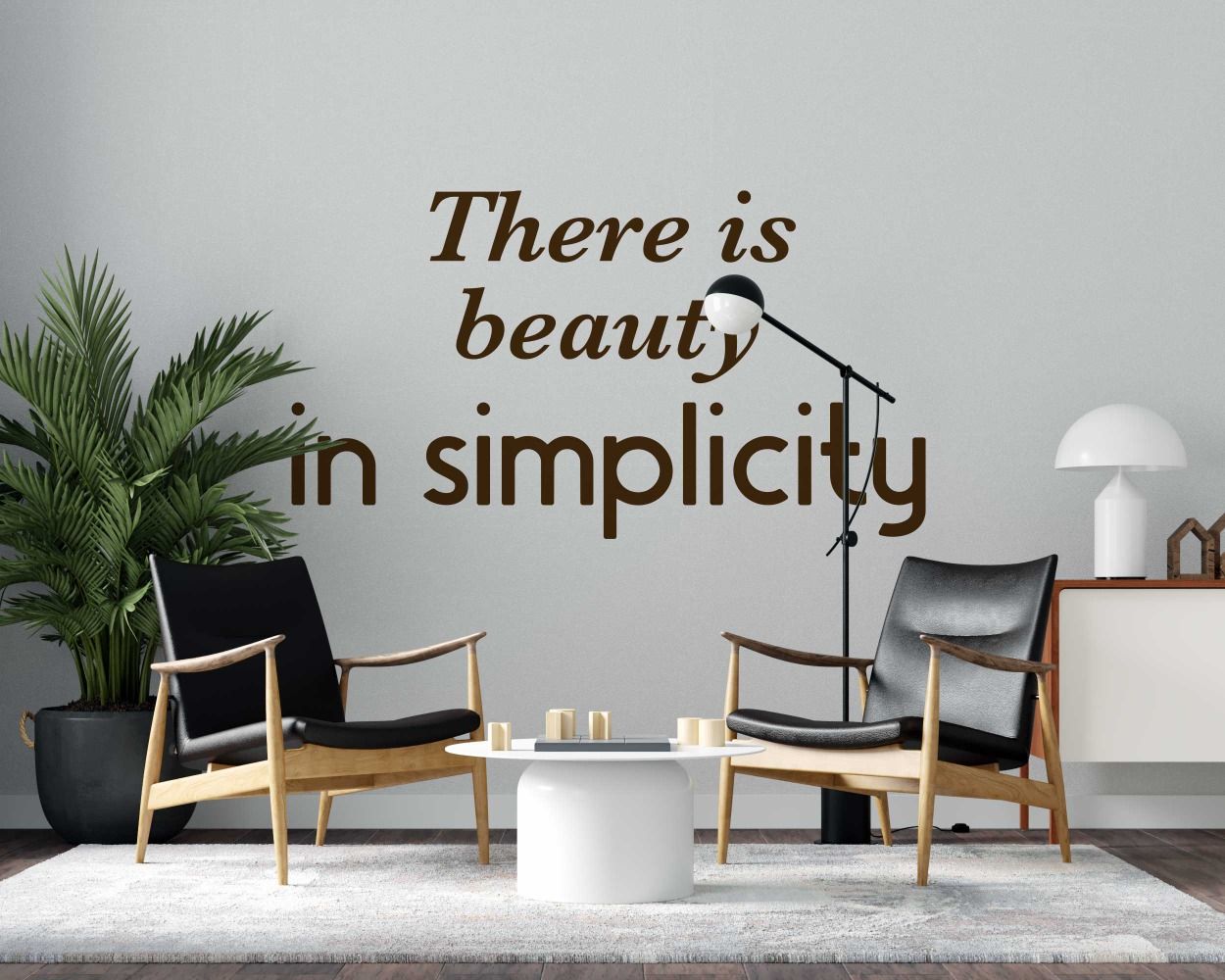 There Is Beauty In Simplicity Quotes Wall Stickers
