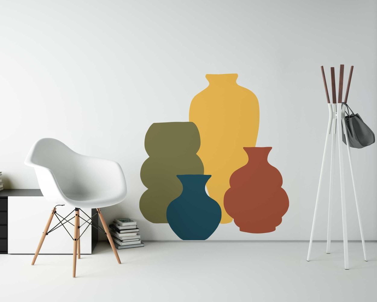 Beautiful Flower Vase Wall Stickers For Home Decoration 