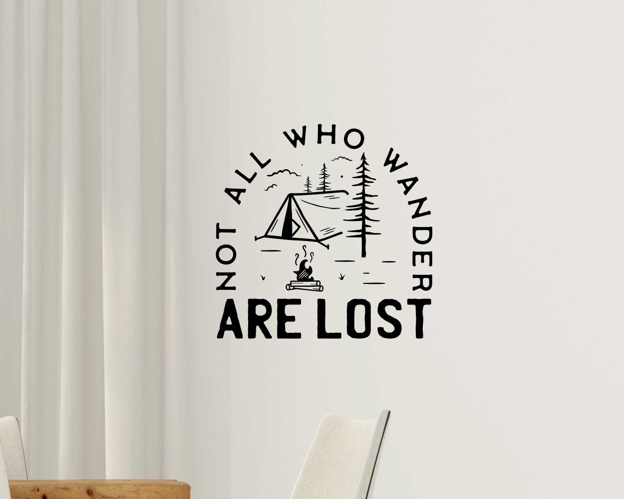 Not All Who Wander Are Lost Inspirational Quote Vinyl Wall Decals