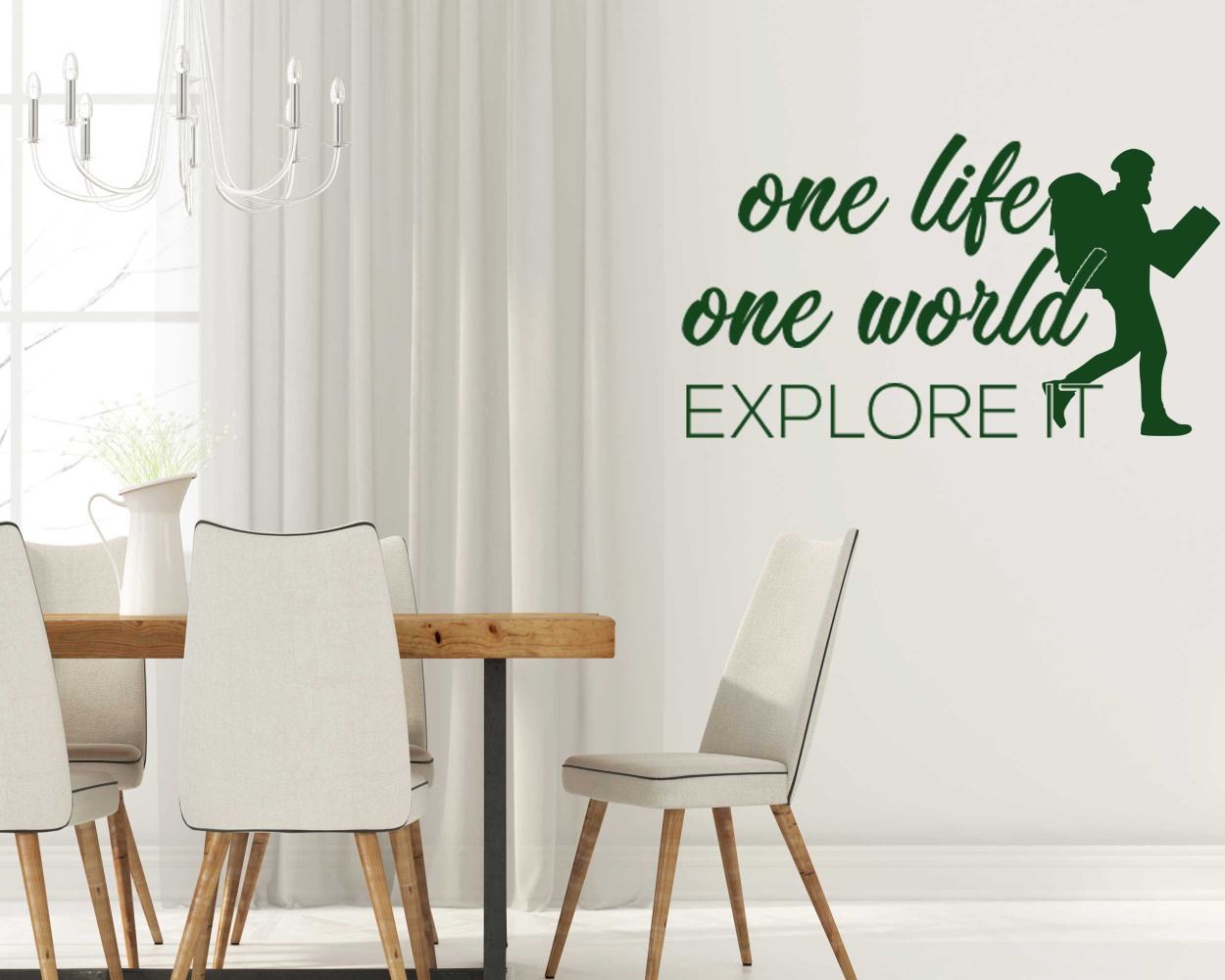 One Life One World Explore It Motivative Wall Decals