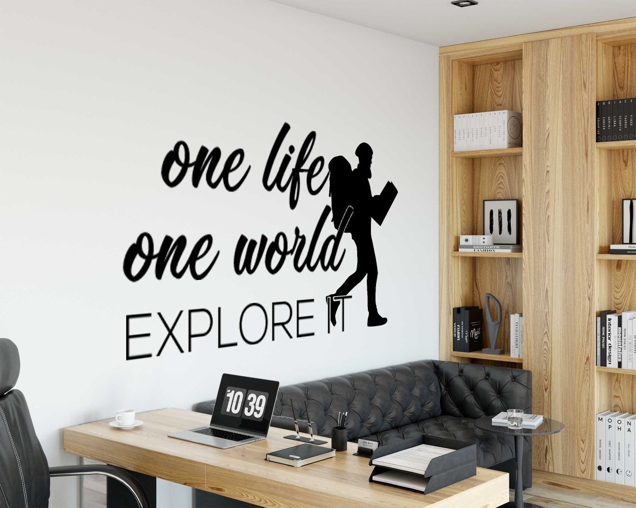 One Life One World Explore It Best Motivative Wall Decals