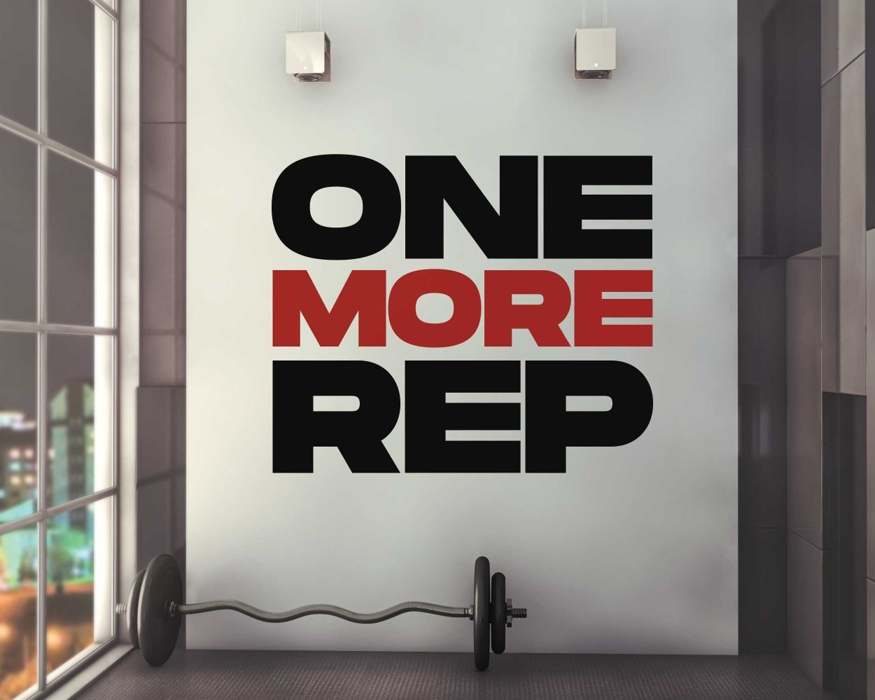 One more Rep Gym Wall Sticker