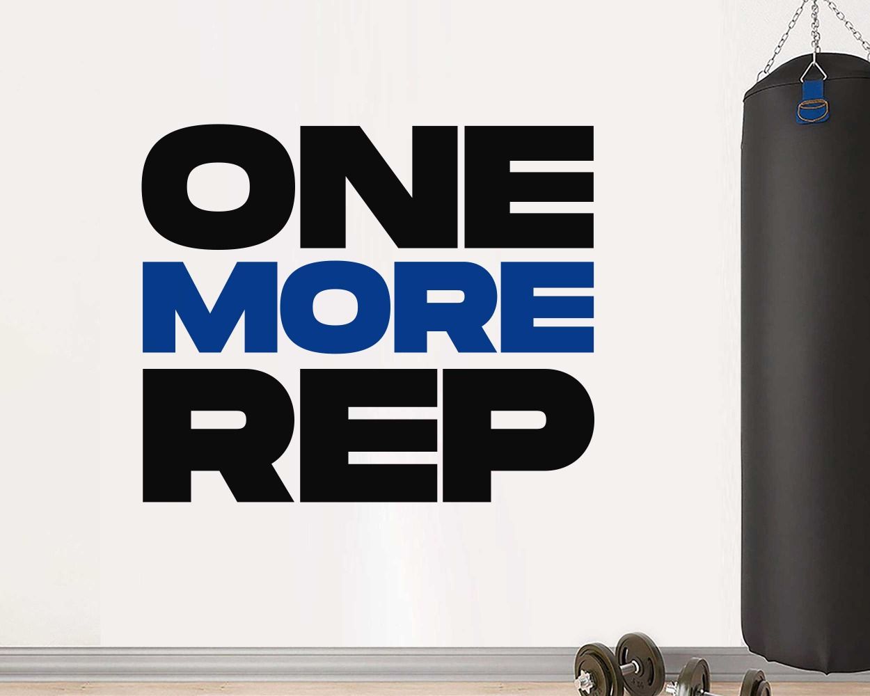 One more Rep Wall Sticker for Gym wall Decoration