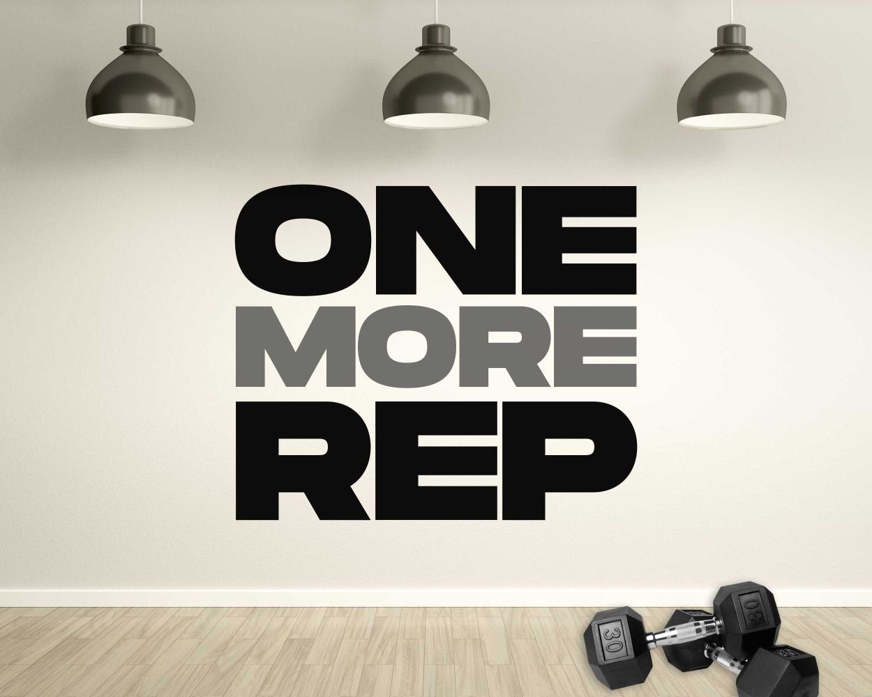 One more Rep Wall Sticker for Gym wall Decor