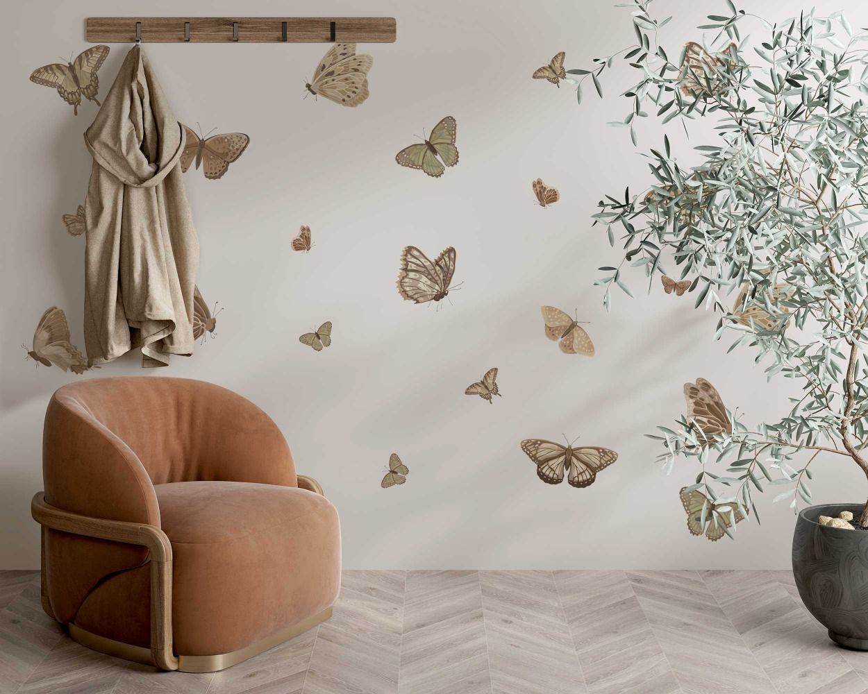 Pastel Color Beautiful Butterflys Wall Sticker