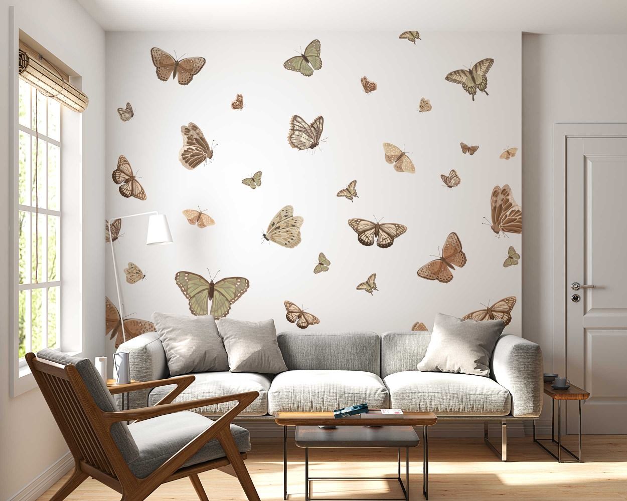 Pastel Color Beautiful Butterflys Wall Decals