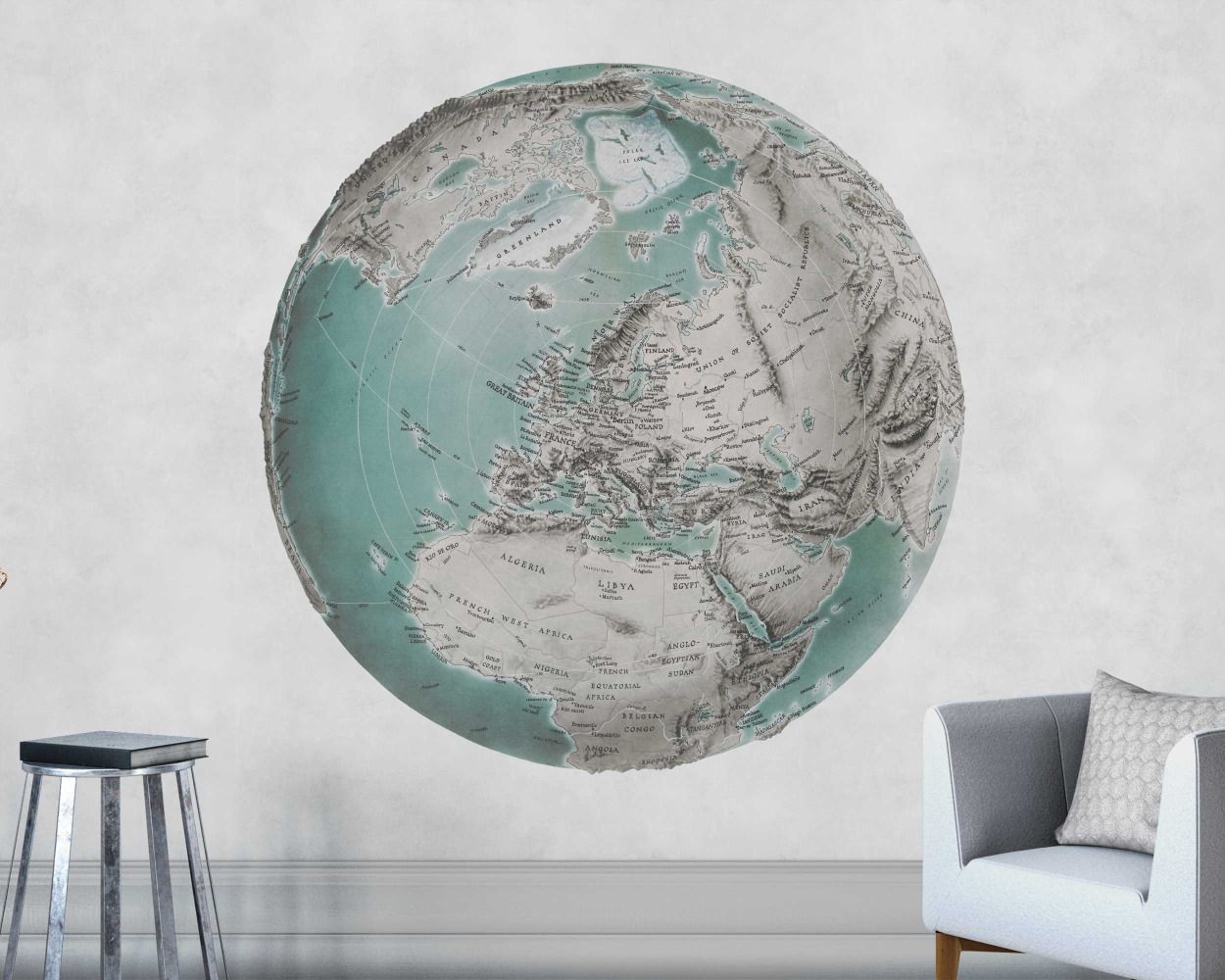 Beautiful Globe Vinyl Wall Stickers 