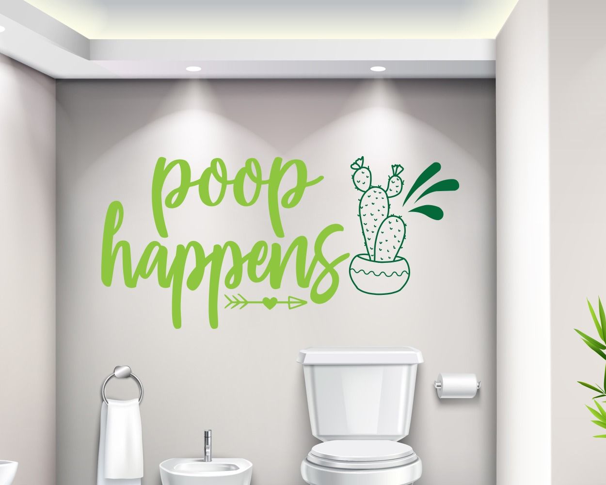 Poop Happens Motivational Quote Vinyl Stickers