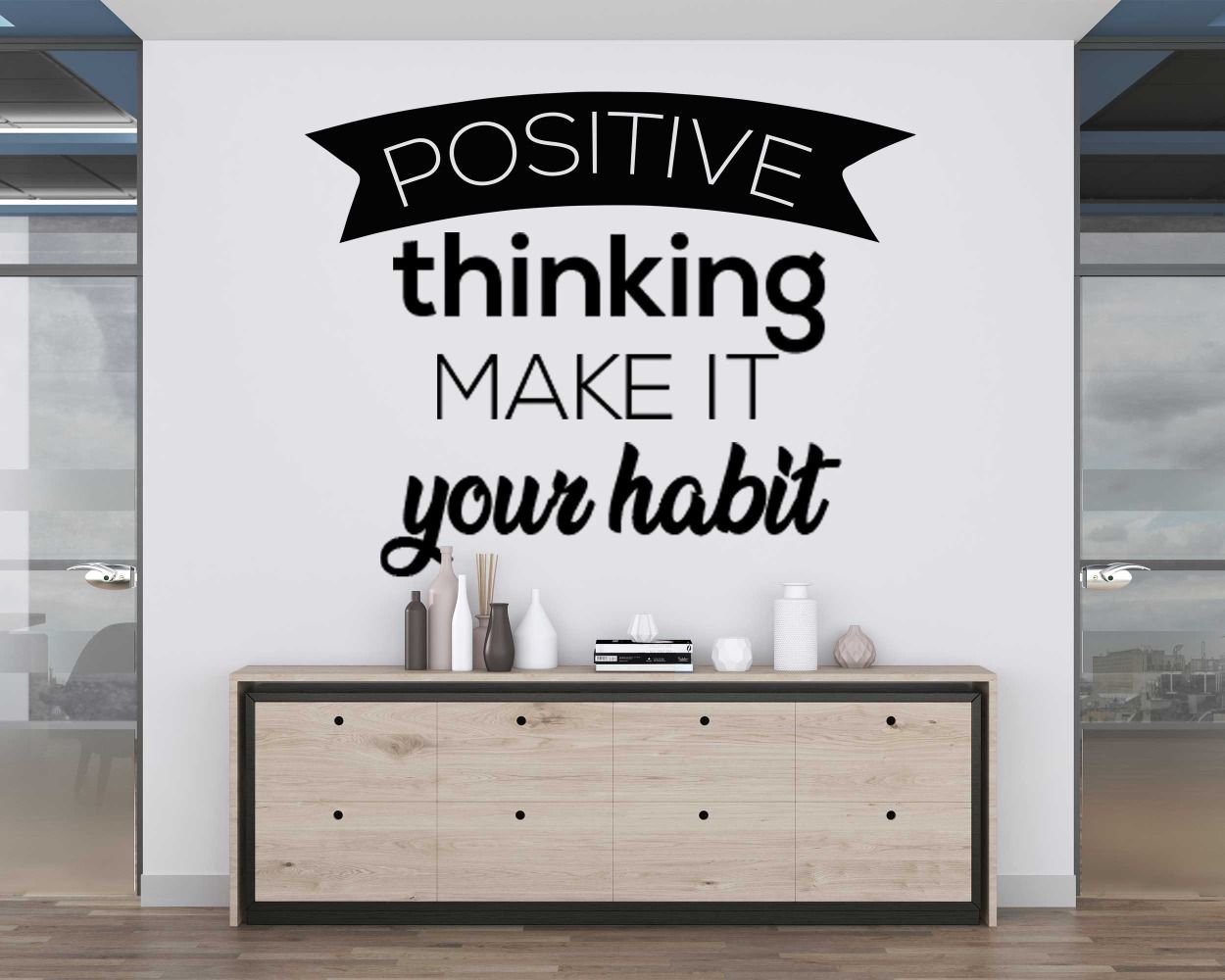 Positive Thinking Make It Your Habit Wall Stickers